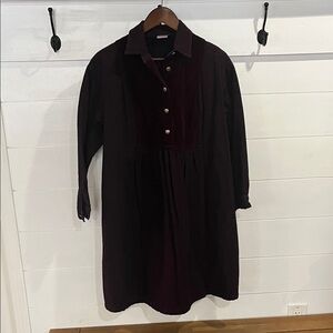 Elegant Burgundy Button-Up Dress